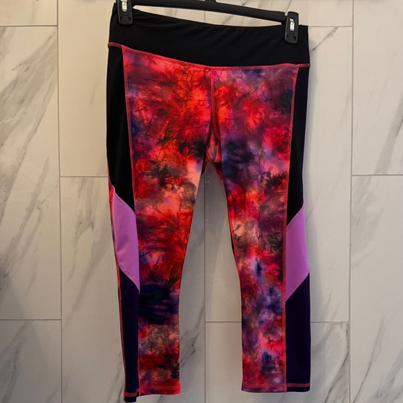 Champion Pants - Champion Women's Tie-Dye Leggings in Red and Purple